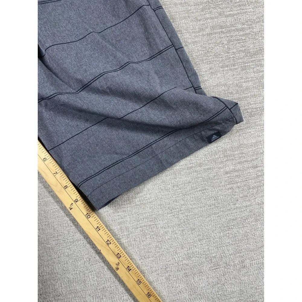 Adidas FJ9868 Ultimate365 Striped Golf Shorts Mens 32 Gray Heathered Stretch